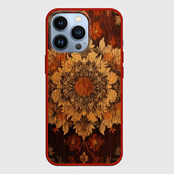 Чехол для iPhone 13 Pro Узор в старинном стиле, цвет: 3D-красный