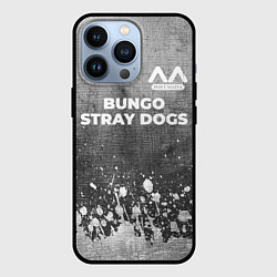Чехол для iPhone 13 Pro Bungo Stray Dogs - grey gradient посередине, цвет: 3D-черный