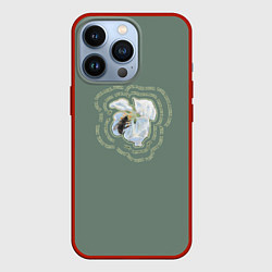 Чехол для iPhone 13 Pro Весна пчела на цветке, цвет: 3D-красный