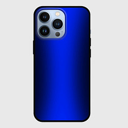 Чехол для iPhone 13 Pro Чёрно-синий градиент по центру, цвет: 3D-черный