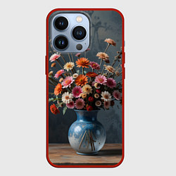 Чехол для iPhone 13 Pro Натюрморт с букетом, цвет: 3D-красный