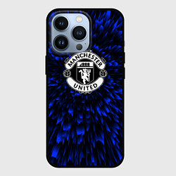 Чехол для iPhone 13 Pro Manchester United blue energy, цвет: 3D-черный