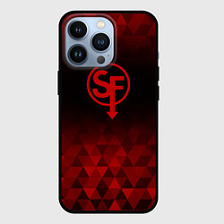 Чехол для iPhone 13 Pro Sally Face red poly, цвет: 3D-черный
