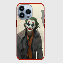 Чехол для iPhone 13 Pro Джокер довольный - рисунок, цвет: 3D-красный