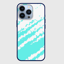 Чехол для iPhone 13 Pro The color is light blue and white, цвет: 3D-тёмно-синий