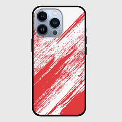 Чехол для iPhone 13 Pro The color is white and red, цвет: 3D-черный