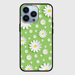 Чехол для iPhone 13 Pro Ромашки бумажные, цвет: 3D-черный