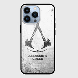 Чехол для iPhone 13 Pro Assassins Creed - white gradient, цвет: 3D-черный