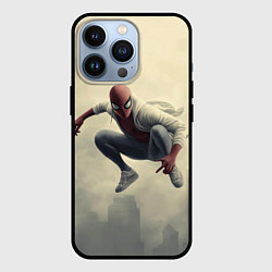 Чехол для iPhone 13 Pro Человек паук в прыжке, цвет: 3D-черный