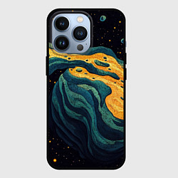 Чехол для iPhone 13 Pro Оранжевый красочный путь, цвет: 3D-черный