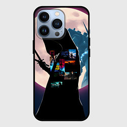 Чехол для iPhone 13 Pro Для любителя аниме, цвет: 3D-черный