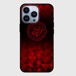 Чехол для iPhone 13 Pro Ramones red poly, цвет: 3D-черный