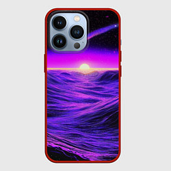 Чехол для iPhone 13 Pro Космический пейзаж и комета, цвет: 3D-красный