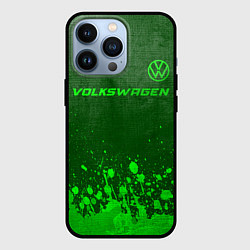 Чехол для iPhone 13 Pro Volkswagen - green gradient посередине, цвет: 3D-черный