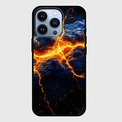 Чехол для iPhone 13 Pro Молнии в разбитом небе, цвет: 3D-черный