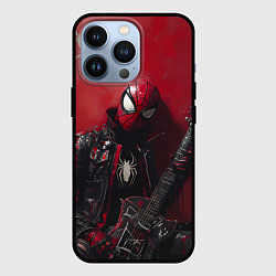 Чехол для iPhone 13 Pro Человек-паук гитарист, цвет: 3D-черный