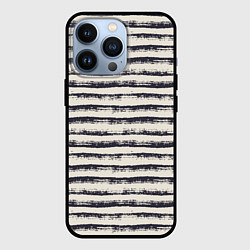 Чехол для iPhone 13 Pro Тёмные полосы на светлом, цвет: 3D-черный