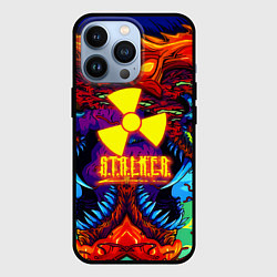 Чехол для iPhone 13 Pro Stalker монстр чернобыля, цвет: 3D-черный