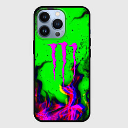 Чехол для iPhone 13 Pro Monster Energy flame, цвет: 3D-черный