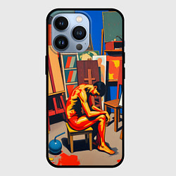 Чехол для iPhone 13 Pro Художник в мастерской, цвет: 3D-черный
