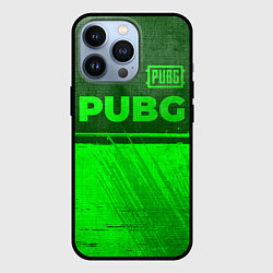 Чехол для iPhone 13 Pro PUBG - green gradient посередине, цвет: 3D-черный