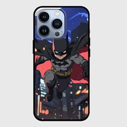 Чехол для iPhone 13 Pro Злой Бэтмен в полете, цвет: 3D-черный