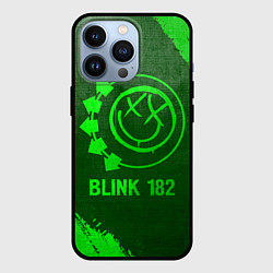 Чехол для iPhone 13 Pro Blink 182 - green gradient, цвет: 3D-черный