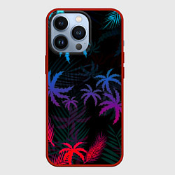 Чехол для iPhone 13 Pro Тропики градиент, цвет: 3D-красный