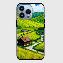 Чехол для iPhone 13 Pro Русская душа и поле, цвет: 3D-черный