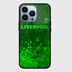 Чехол для iPhone 13 Pro Liverpool - green gradient посередине, цвет: 3D-черный