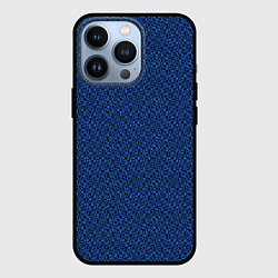 Чехол для iPhone 13 Pro Тёмный синий в мелкий узор, цвет: 3D-черный