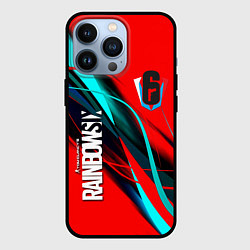 Чехол для iPhone 13 Pro Rainbow six геометрия полосы, цвет: 3D-черный