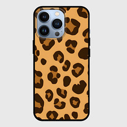 Чехол для iPhone 13 Pro Коричневые пятна леопарда, цвет: 3D-черный