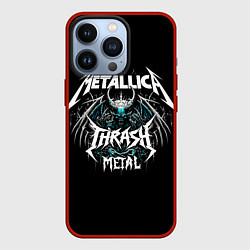 Чехол для iPhone 13 Pro Metallica group - thrash metal style, цвет: 3D-красный