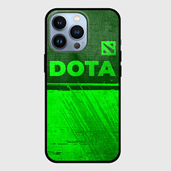 Чехол для iPhone 13 Pro Dota - green gradient посередине, цвет: 3D-черный