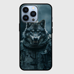 Чехол для iPhone 13 Pro Солдат волк, цвет: 3D-черный
