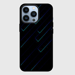 Чехол для iPhone 13 Pro Color blue black, цвет: 3D-черный