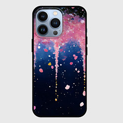Чехол iPhone 13 Pro Розово-синяя текстура