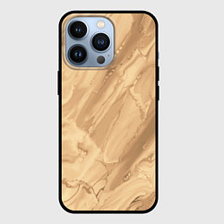 Чехол для iPhone 13 Pro Бежевая текстура каменная мрамор, цвет: 3D-черный