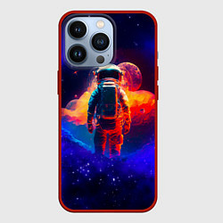 Чехол для iPhone 13 Pro Огненный путь космонавта, цвет: 3D-красный