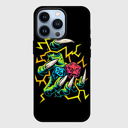 Чехол для iPhone 13 Pro Dragons Paw and Cubes, цвет: 3D-черный