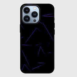 Чехол для iPhone 13 Pro Color purple line, цвет: 3D-черный