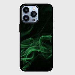 Чехол для iPhone 13 Pro Color smoke green, цвет: 3D-черный