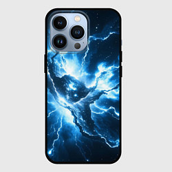 Чехол для iPhone 13 Pro Бело-синяя туманность, цвет: 3D-черный
