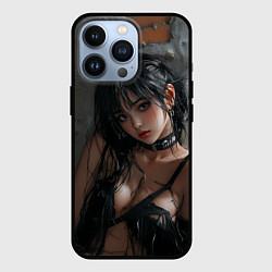 Чехол для iPhone 13 Pro Азиатская брюнетка в рваном белье, цвет: 3D-черный
