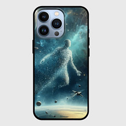Чехол для iPhone 13 Pro Человек и космос - нейроарт, цвет: 3D-черный