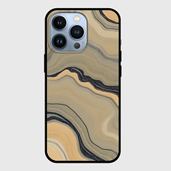 Чехол для iPhone 13 Pro Песочный мрамор, цвет: 3D-черный