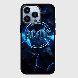 Чехол для iPhone 13 Pro ACDC ледяная текстура, цвет: 3D-черный