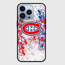 Чехол для iPhone 13 Pro Montreal Canadiens NHL white, цвет: 3D-черный