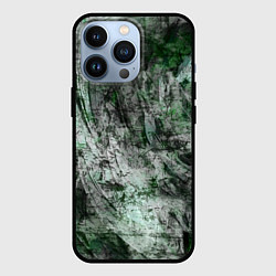 Чехол для iPhone 13 Pro Абстракция - grey emerald rock, цвет: 3D-черный